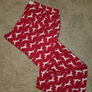 Red Reindeer Flannel PJ Bottoms